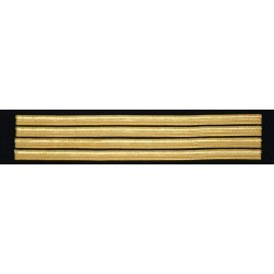 Tours de manches commandant de bord 4 galons Or 10 mm - simples (sans boucle Nelson)