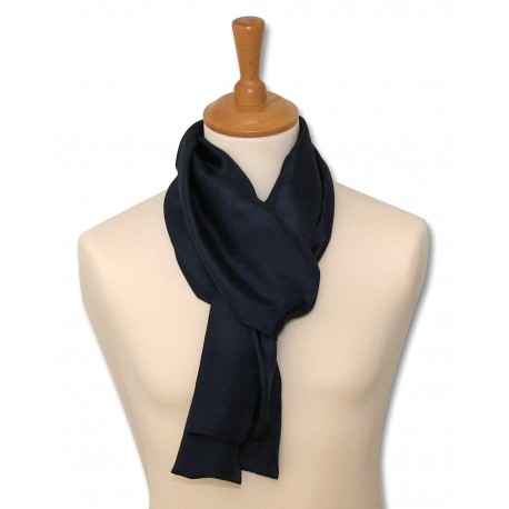 Foulard pilote pure soie - bleu marine