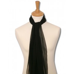 Foulard pilote pure soie - noir