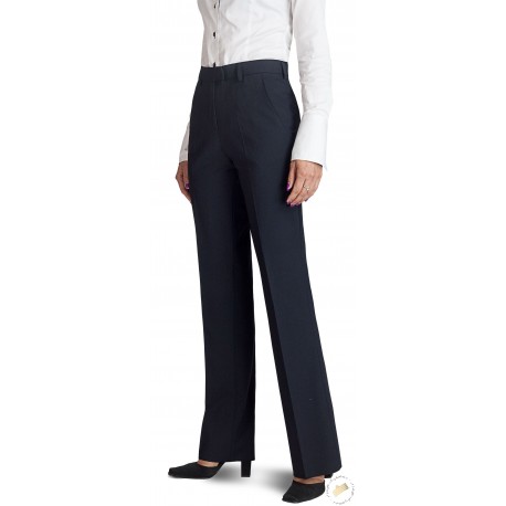 Pantalon femme coupe classique - Bleu marine.