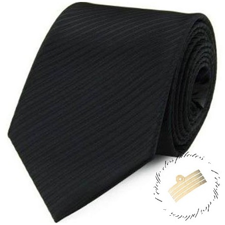 Cravate 100% soie - Noir uni