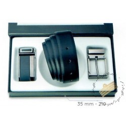 Coffret ceinture en cuir avec deux boucles