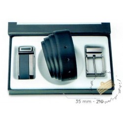 Coffret ceinture en cuir avec deux boucles